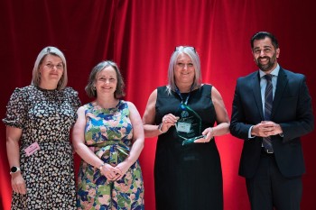 Award recipients with First Minister Humza Yousaf.